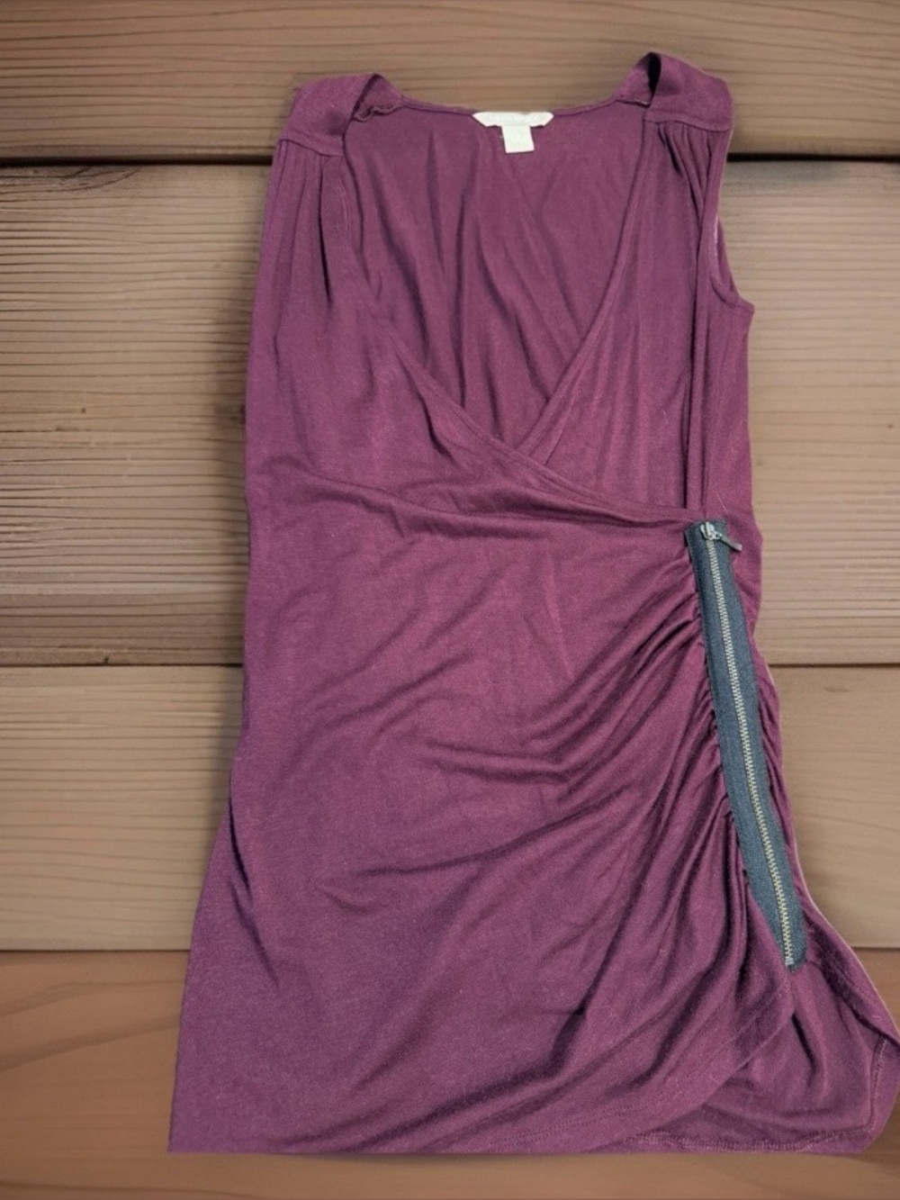 Banana Republic Sleeveless Dress in Deep Plum